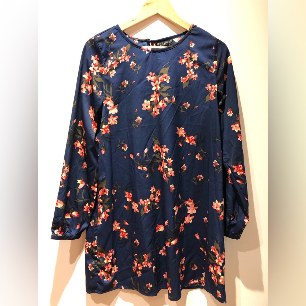 Brave Soul Patterned Long Sleeve Dress Size S